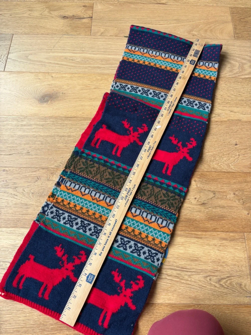 NWT Sweden fair isle nordic scarf wool blend